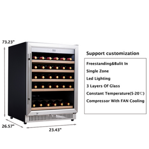 Sunnai digital display built in wine cooler